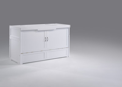 Murphy Cube Cabinet Bed White